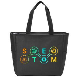 Stem Teacher Science Technology Engineering Math Zip Tote Bag