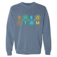 Stem Teacher Science Technology Engineering Math Garment-Dyed Sweatshirt