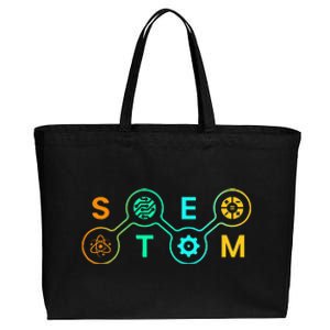 Stem Teacher Science Technology Engineering Math Cotton Canvas Jumbo Tote