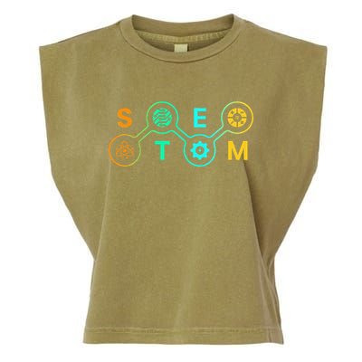 Stem Teacher Science Technology Engineering Math Garment-Dyed Women's Muscle Tee
