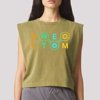 Stem Teacher Science Technology Engineering Math Garment-Dyed Women's Muscle Tee