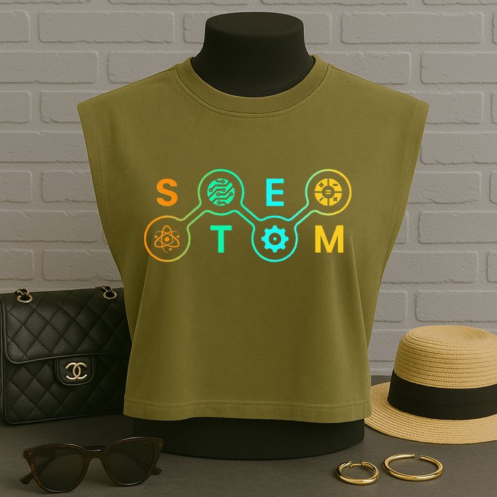 Stem Teacher Science Technology Engineering Math Garment-Dyed Women's Muscle Tee