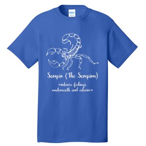 Scorpio The Scorpion Astrology Zodiac Sign Funny Facts Gift Tall T-Shirt