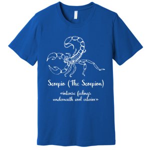 Scorpio The Scorpion Astrology Zodiac Sign Funny Facts Gift Premium T-Shirt