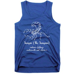 Scorpio The Scorpion Astrology Zodiac Sign Funny Facts Gift Tank Top