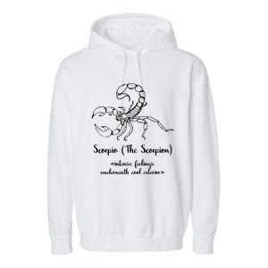 Scorpio The Scorpion Astrology Zodiac Sign Funny Facts Gift Garment-Dyed Fleece Hoodie