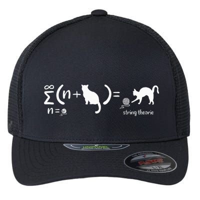 String Theory Science Nerd Physics Cat Flexfit Unipanel Trucker Cap