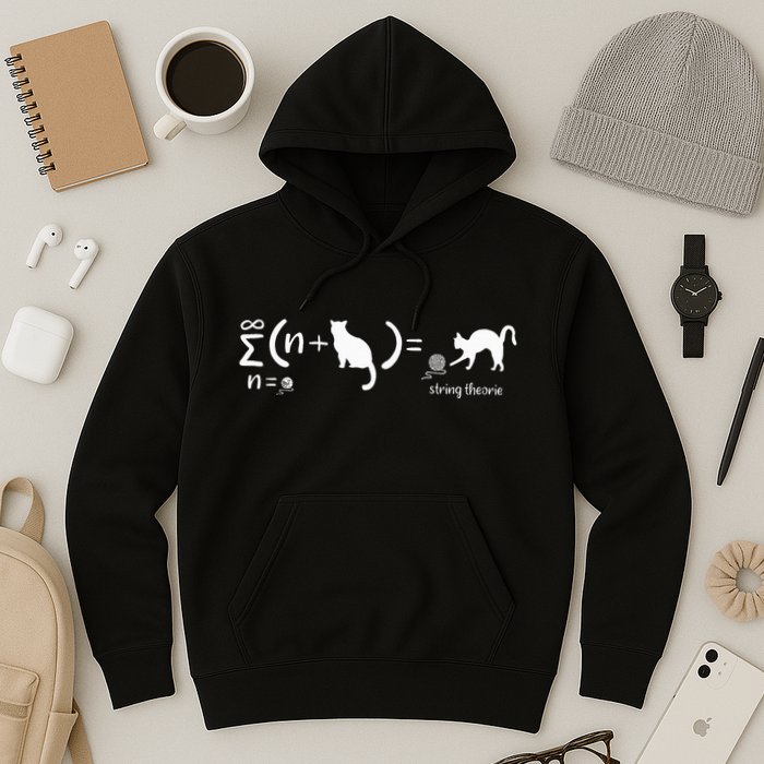 String Theory Science Nerd Physics Cat Hoodie