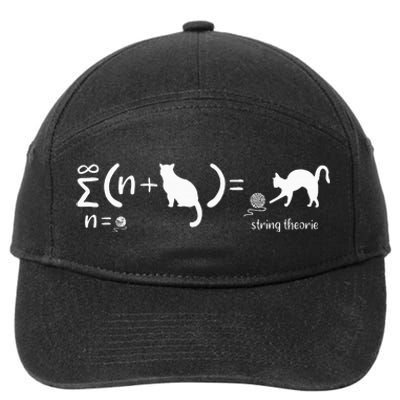 String Theory Science Nerd Physics Cat 7-Panel Snapback Hat