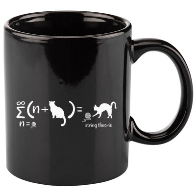 String Theory Science Nerd Physics Cat 11oz C Handle Ceramic Mug