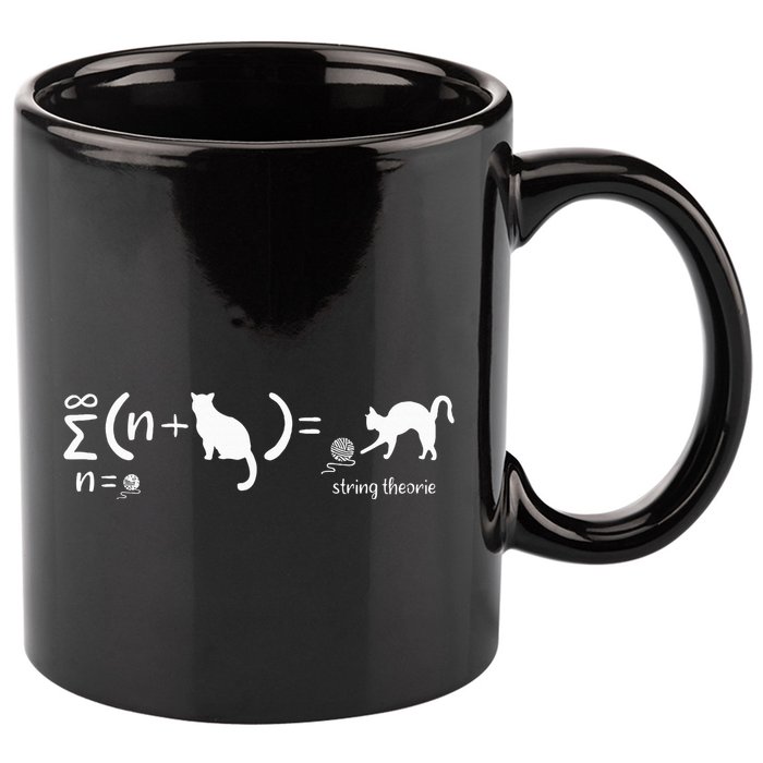 String Theory Science Nerd Physics Cat 11oz C Handle Ceramic Mug