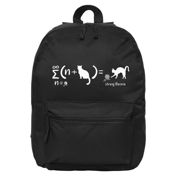 String Theory Science Nerd Physics Cat 16 in Basic Backpack