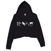 String Theory Science Nerd Physics Cat Crop Fleece Hoodie