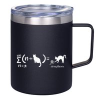 String Theory Science Nerd Physics Cat 12oz Stainless Steel Coffee Mug