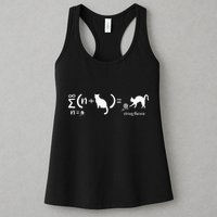 String Theory Science Nerd Physics Cat Womens Tank Top