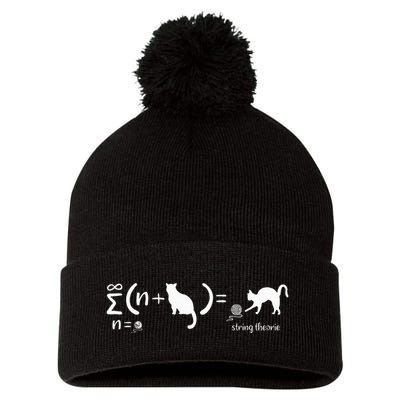 String Theory Science Nerd Physics Cat Pom Pom 12in Knit Beanie