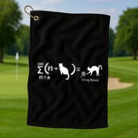 String Theory Science Nerd Physics Cat Golf Towel