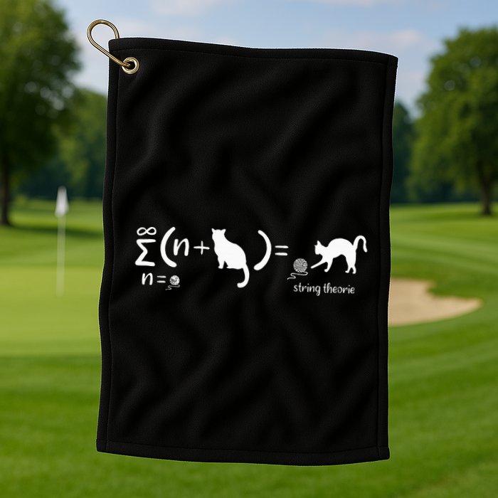 String Theory Science Nerd Physics Cat Golf Towel