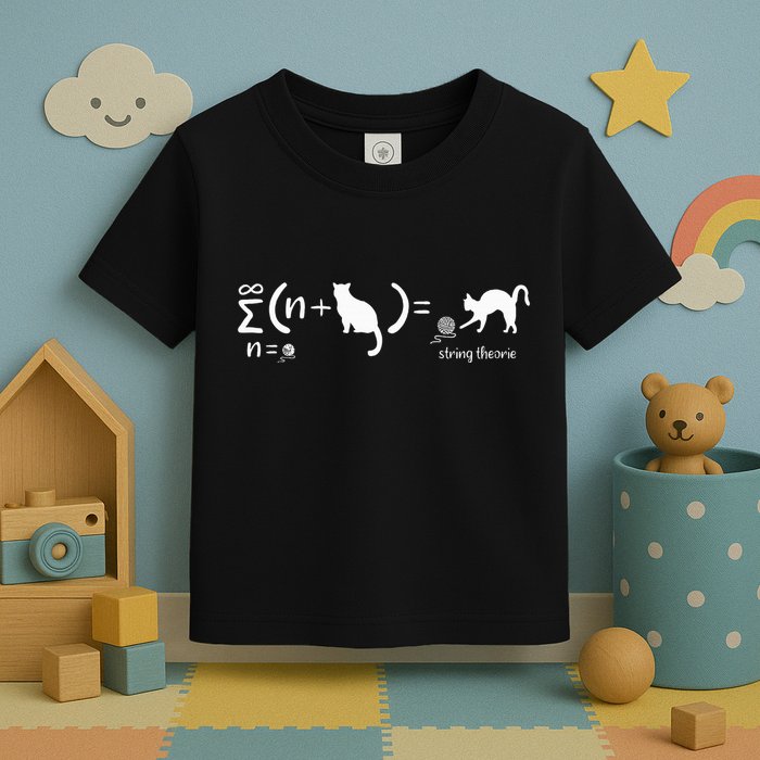 String Theory Science Nerd Physics Cat Toddler T-Shirt