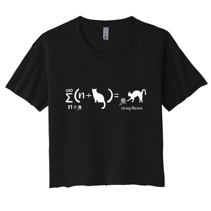 String Theory Science Nerd Physics Cat Crop Top
