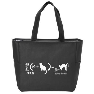 String Theory Science Nerd Physics Cat Zip Tote Bag
