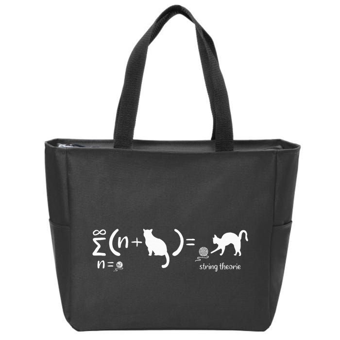String Theory Science Nerd Physics Cat Zip Tote Bag