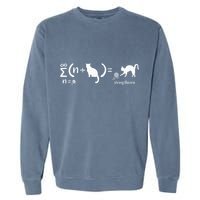 String Theory Science Nerd Physics Cat Garment-Dyed Sweatshirt