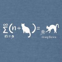 String Theory Science Nerd Physics Cat Garment-Dyed Sweatshirt