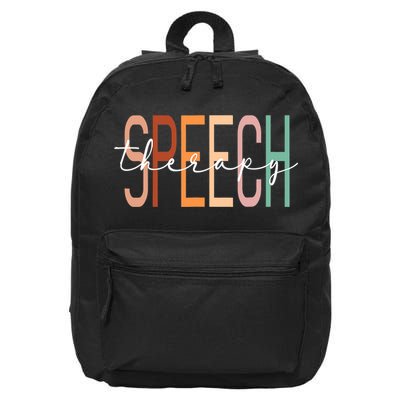 Speech Therapy Speech Language Pathologist Therapist 16 in Basic Backpack