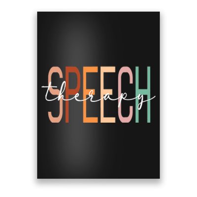 Speech Therapy Speech Language Pathologist Therapist Poster