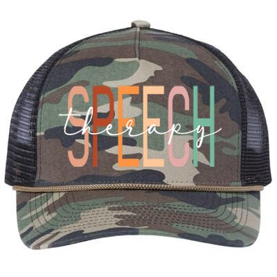 Speech Therapy Speech Language Pathologist Therapist Retro Rope Trucker Hat Cap