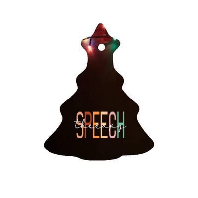 Speech Therapy Speech Language Pathologist Therapist Ceramic Tree Ornament