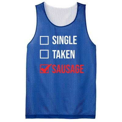 Single Taken Sausage Checklist Sausage Gift Mesh Reversible Basketball Jersey Tank