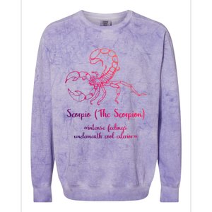 Scorpio The Scorpion Astrology Zodiac Sign Funny Facts Gift Colorblast Crewneck Sweatshirt