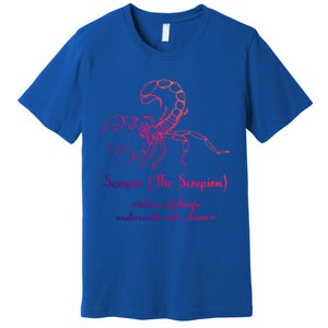 Scorpio The Scorpion Astrology Zodiac Sign Funny Facts Gift Premium T-Shirt