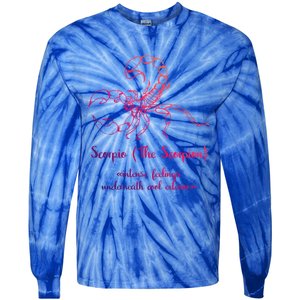 Scorpio The Scorpion Astrology Zodiac Sign Funny Facts Gift Tie-Dye Long Sleeve Shirt