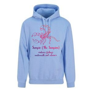 Scorpio The Scorpion Astrology Zodiac Sign Funny Facts Gift Unisex Surf Hoodie