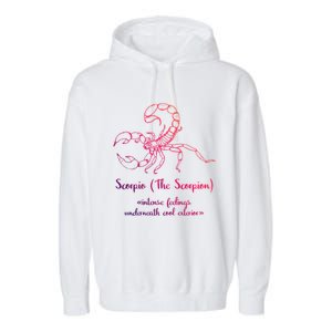 Scorpio The Scorpion Astrology Zodiac Sign Funny Facts Gift Garment-Dyed Fleece Hoodie