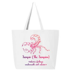 Scorpio The Scorpion Astrology Zodiac Sign Funny Facts Gift 25L Jumbo Tote