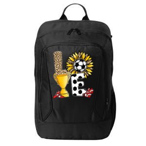 Soccer T Shirts, Love Soccer Leopard Sunflower Sports Ball Valentine Plus Size City Backpack