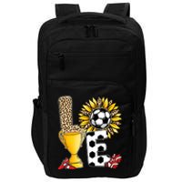 Soccer T Shirts, Love Soccer Leopard Sunflower Sports Ball Valentine Plus Size Impact Tech Backpack