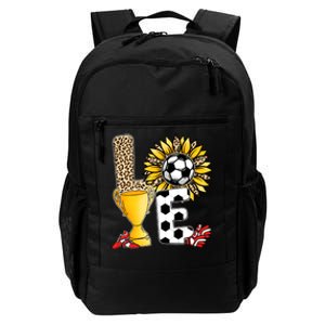 Soccer T Shirts, Love Soccer Leopard Sunflower Sports Ball Valentine Plus Size Daily Commute Backpack