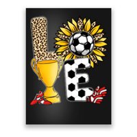 Soccer T Shirts, Love Soccer Leopard Sunflower Sports Ball Valentine Plus Size Poster