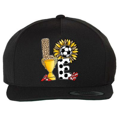 Soccer T Shirts, Love Soccer Leopard Sunflower Sports Ball Valentine Plus Size Wool Snapback Cap