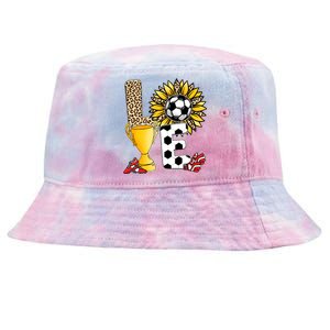 Soccer T Shirts, Love Soccer Leopard Sunflower Sports Ball Valentine Plus Size Tie-Dyed Bucket Hat