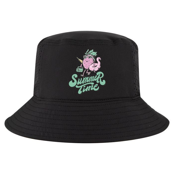 Summer Time Strawberry Retro Beach Cool Comfort Performance Bucket Hat