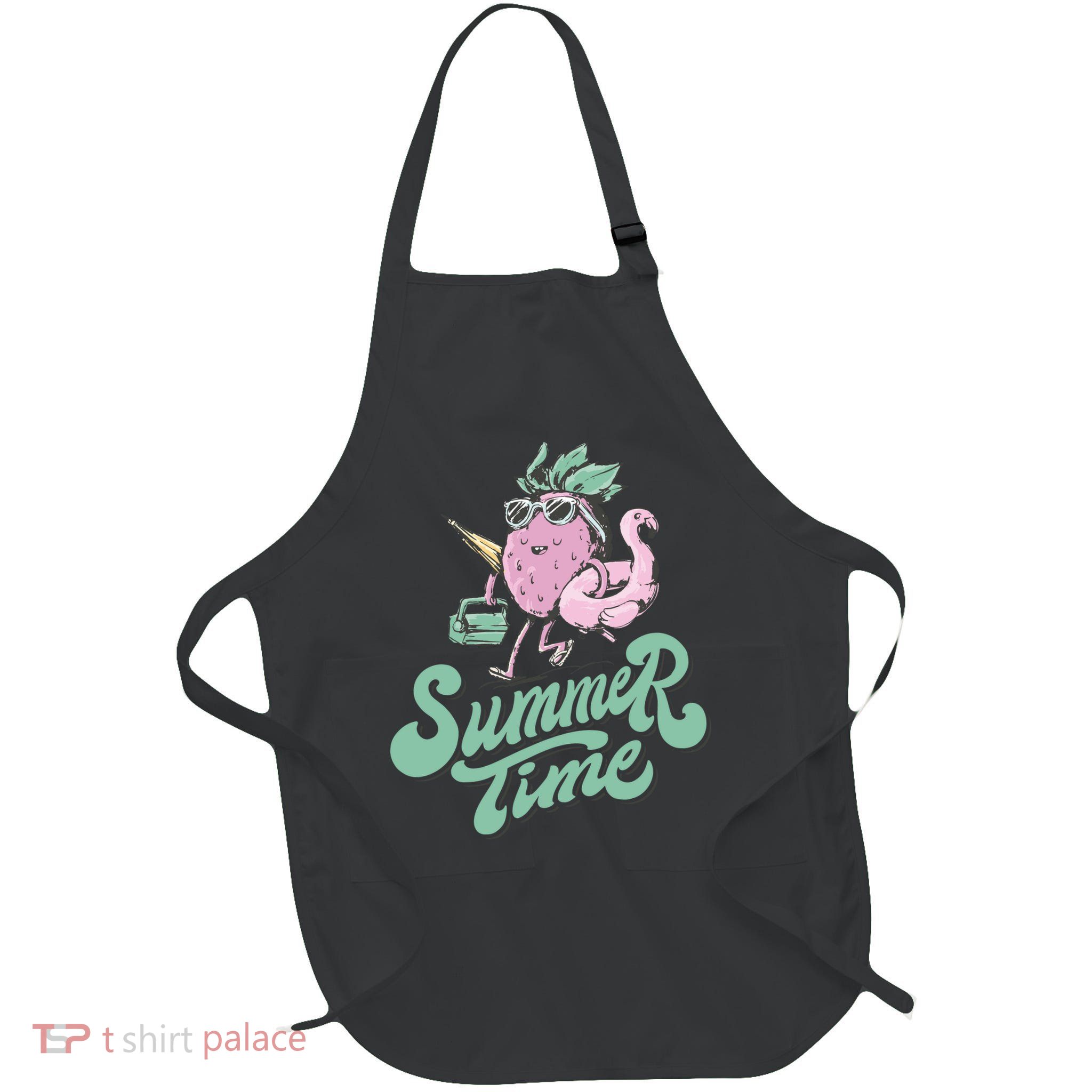 Summer Time Strawberry Retro Beach Apron
