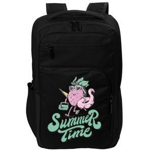 Summer Time Strawberry Retro Beach Impact Tech Backpack