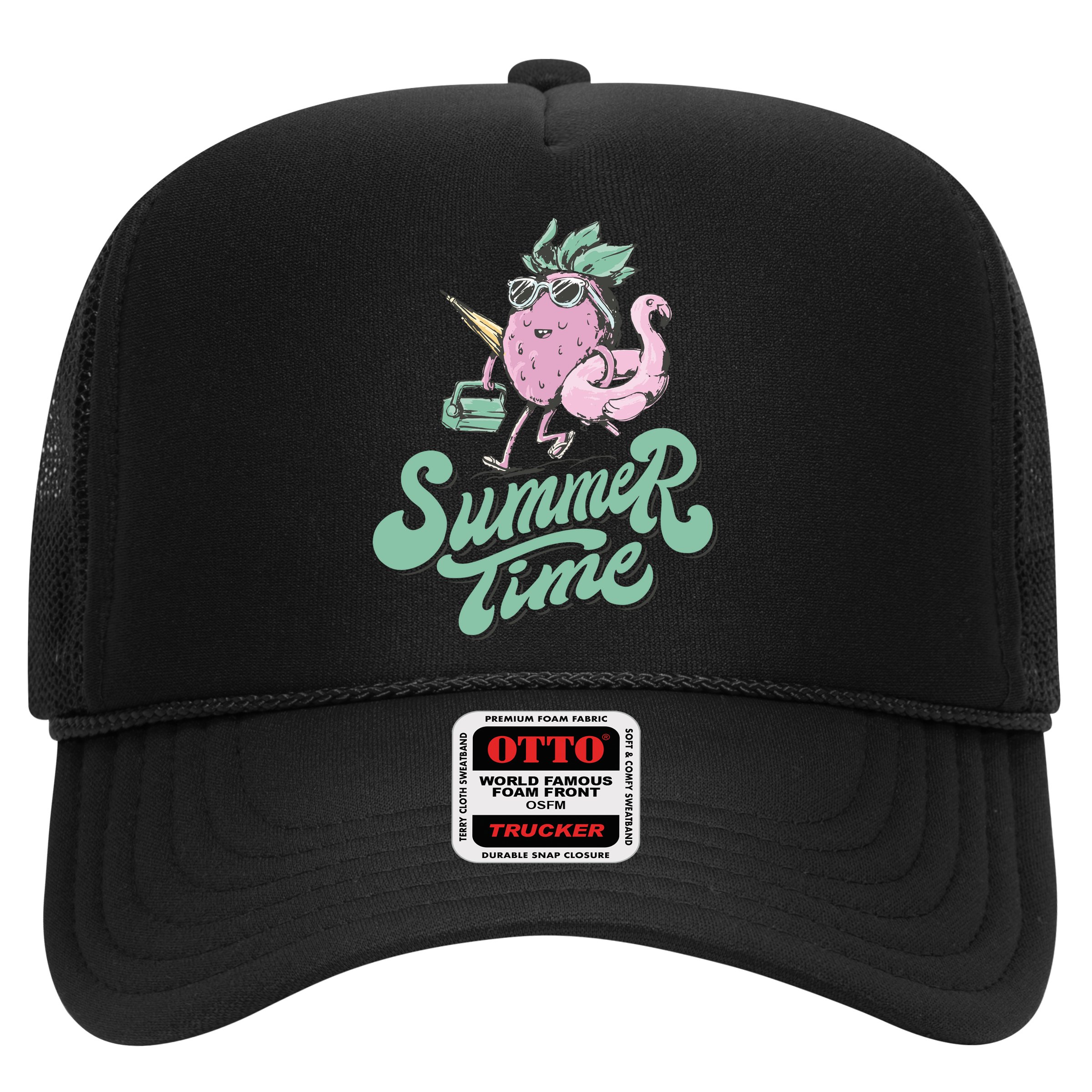 Summer Time Strawberry Retro Beach Hat