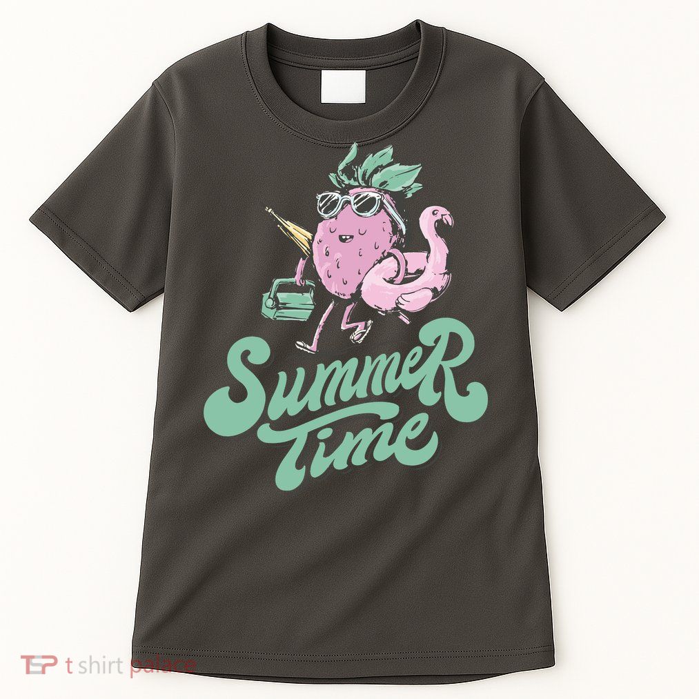 Summer Time Strawberry Retro Beach Tall T-Shirt